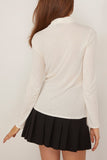Loulou de Saison Gallinara Long Sleeve Top in Ivory