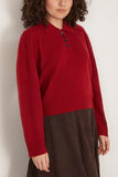 Loulou de Saison Homere Boxy Sweater in Burgundy