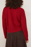 Loulou de Saison Homere Boxy Sweater in Burgundy