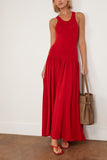 Loulou de Saison Jada Long Knit Dress in Red
