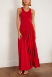 Loulou de Saison Jada Long Knit Dress in Red