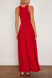 Loulou de Saison Jada Long Knit Dress in Red