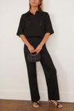 Loulou de Saison Kina Polo Sweater in Black