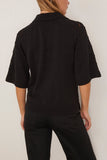 Loulou de Saison Kina Polo Sweater in Black