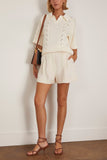 Loulou de Saison Kina Polo Sweater in Ivory