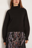 Loulou de Saison Luke Stand Collar Sweater in Black
