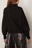 Loulou de Saison Luke Stand Collar Sweater in Black