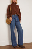 Loulou de Saison Luke Stand Collar Sweater in Brown