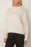 Loulou de Saison Luke Stand Collar Sweater in Ivory
