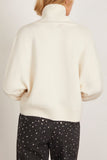 Loulou de Saison Luke Stand Collar Sweater in Ivory