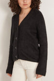 Loulou de Saison Lynn V-Neck Cardigan in Black