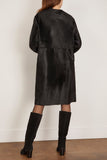 Loulou de Saison Miller Calfskin Coat in Black