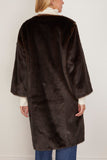 Loulou de Saison Moore Round Neck Long Coat in Grizzly