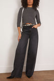 Loulou de Saison Mora Cropped Sweater in Anthracite Melange