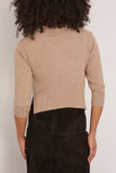 Loulou de Saison Mora Cropped Sweater in Beige Melange