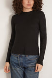 Loulou de Saison Ortigia Long Sleeve Top in Black
