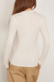 Loulou de Saison Ortigia Long Sleeve Top in Ivory