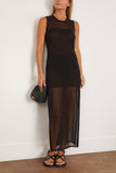 Loulou de Saison Philae Sleeveless Long Knit Dress in Black