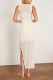 Loulou de Saison Philae Sleeveless Long Knit Dress in Ivory