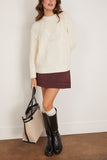 Loulou de Saison Silva Cable Knit Sweater in Ivory