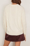 Loulou de Saison Silva Cable Knit Sweater in Ivory