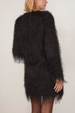 Loulou de Saison Tina Long Sleeve Mini Dress in Black