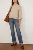 Loulou de Saison Tristan Loose Fit Sweater in Stone Melange