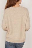 Loulou de Saison Tristan Loose Fit Sweater in Stone Melange