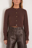 Loulou de Saison Zephir Cropped Cardigan in Brown