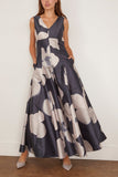Lovebirds Momentum Gown in Charcoal Poppy Print