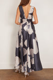Lovebirds Momentum Gown in Charcoal Poppy Print