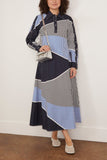 Lovebirds Spiral Dress in Midnight Blue/Linear Cobalt Blue/Linear Black