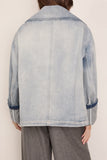 MM6 Maison Margiela Denim Peacoat in Light Blue