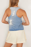MM6 Maison Margiela Tops Gilet in Medium Blue Gilet in Medium Blue