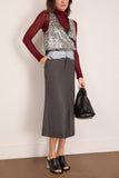 MM6 Maison Margiela Long Skirt in Dune/Light Blue