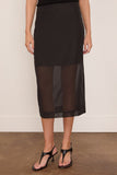 Maria McManus Low Rise Sheer Skirt in Black