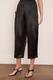 Maria McManus Pull On Wide Leg Crop Pant in Black