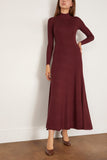 Maria McManus Rib Godet Dress in Merlot