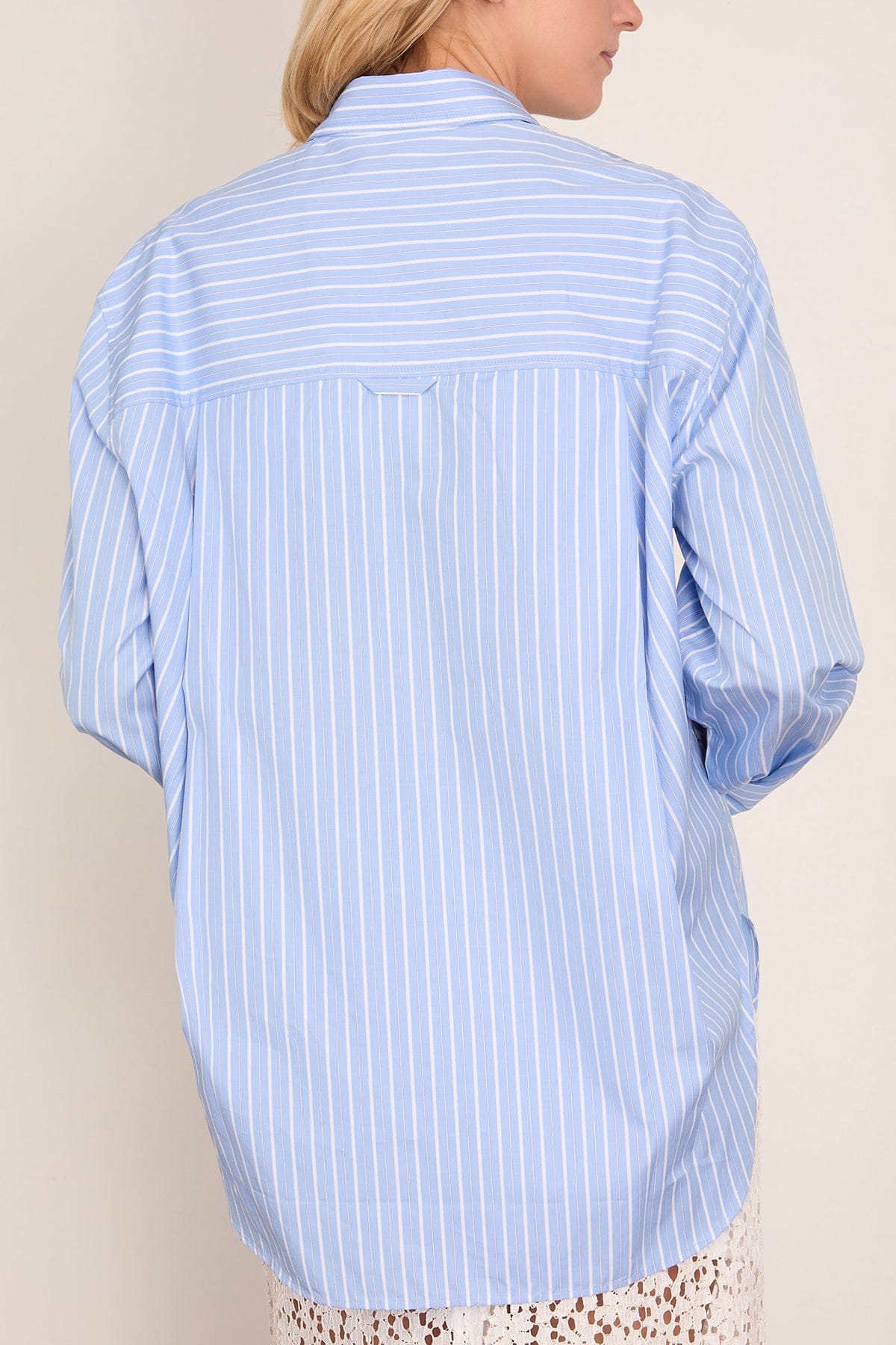 Maria McManus Tunic Shirt in Sky Blue Stripe