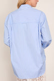 Maria McManus Tunic Shirt in Sky Blue Stripe