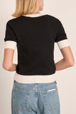 Marni Short Sleeve Crewneck Sweater in Black