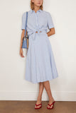 Checked Seersucker Shirt in Light Blue