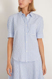 Marni Tops Checked Seersucker Shirt in Light Blue Checked Seersucker Shirt in Light Blue