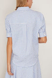 Marni Tops Checked Seersucker Shirt in Light Blue Checked Seersucker Shirt in Light Blue