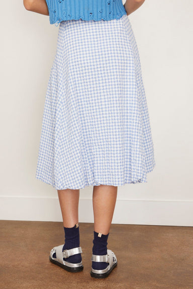 Marni Skirts Checked Seersucker Skirt in Light Blue Checked Seersucker Skirt in Light Blue