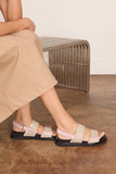 Marni Fussbett Double Strap Sandal in Chalk/Pink