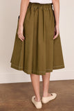 Marni Gathered Waist Midi Skirt in Musk