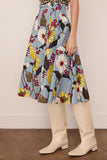 Marni Gathered Waist Midi Skirt in Sky