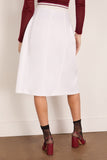 Marni High Waisted Midi Skirt in Lily White