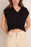 Marni V-Neck Sweater Vest in Black